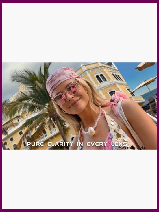 Square Mirrored Polarized Sunglasses with UV Protection main image 4